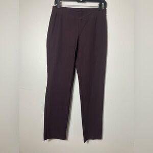 Eileen Fisher Pull‎ On Pants Sz Small (30)Brown Slim Leg Minimalist Quiet Luxury